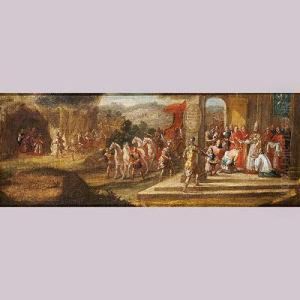 San Silvestre Bautizando Al Emperador Constantino by Francisco Zorrilla