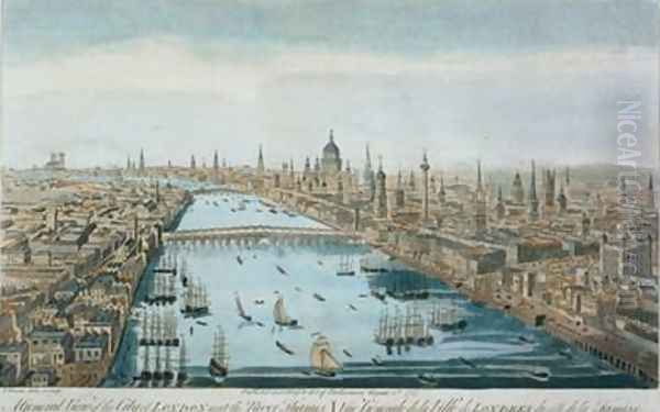 A General View of the City of London and the River Thames, plate 2 from 'Views of London', 1794 - view 1