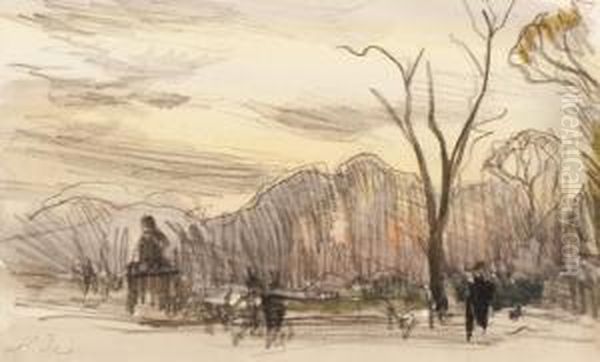Jardin Du Luxembourg Au Crepuscule - view 1