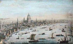 The South West Prospect of London, from Somerset Gardens to the Tower (2)