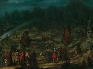 A Battuta Di Caccia A Corte by Jakob Zuberlin