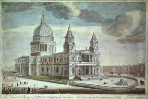 The North West Prospect of St Paul's Cathedral in London (1) by Thomas Bowles