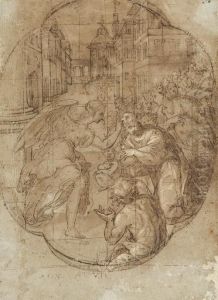L""angelo Dell""apocalisse Pone Sulla Fronte Degli Eletti Il Sigillo Di Dio by Federico Zuccari