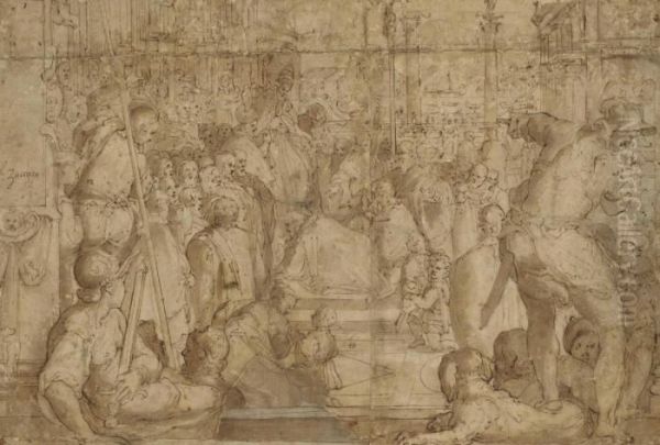 La Soumission De L'empereur Frederic Barberousse Au Pape Alexandre Iii - view 1