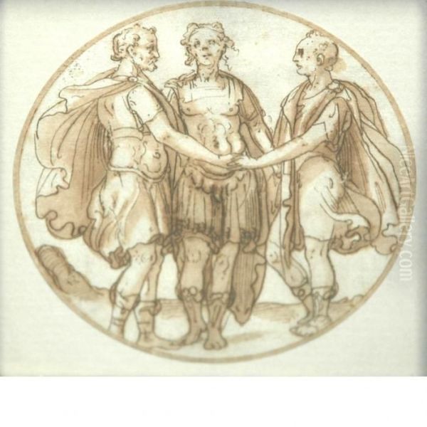 Three Men In Armour - view 1