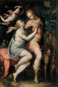 Venere Ed Adone by Jacopo Zucchi