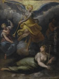 La Personificazione Della Fama by Jacopo Zucchi