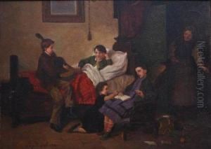 Scena D""interno Con Personaggi by Luigi Zuccoli