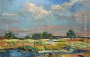 A Summer Landscape by Booivoj Zufan
