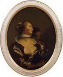 Dama Con Fanciulla Ecagnolino by Francesco Zugno