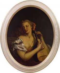 Fanciulla Che Suona Il Mandolino Efantesca by Francesco Zugno