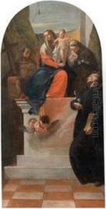 Die Heilige Familie Mit Denheiligen Franziskus by Francesco Zugno