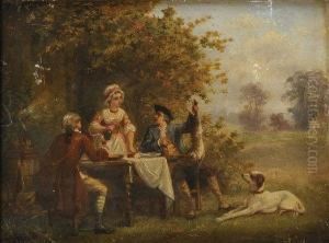 Amoureux A La Peche by Jan Jacob Zuidema Broos