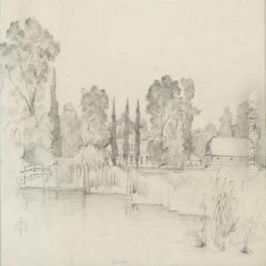 Summer Idyll At A Proprietary Farm, Presumably At Zukow In Poland by T. Zukow