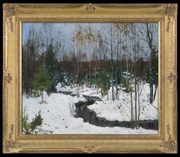 Forest Streem In Winter - view 1