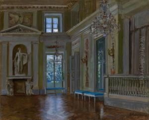 Ballroom Of The Lazienki Palace by Stanislaw Zukowski