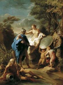 Venus Presenting Aeneas with Armour Forged by Vulcan 1748 by Pompeo Gerolamo Batoni