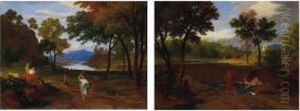 Zwei Studien Nach Claude Lorrain by Robert Zund
