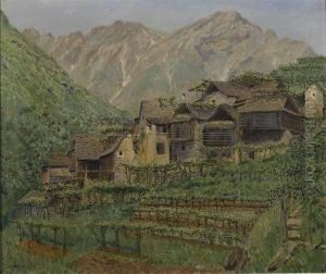 Gebirgsdorf Im Tessin. 1917.