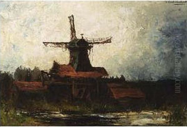 A Windmill In A Polderlandscape - view 1