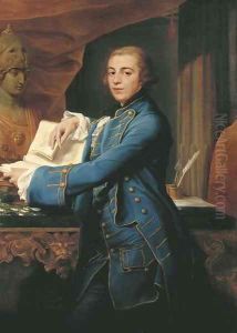 Portrait of John Crewe, later 1st Baron Crewe (1742-1829), three-quarter-length, in a gold-embroidered blue coat and waistcoat