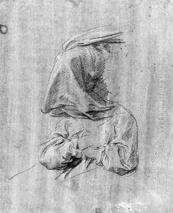 Two Drapery Studies of a seated female Figure