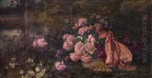 Jardin Con Rosas Y Abanico Jardin Con Rosas Y Abanico