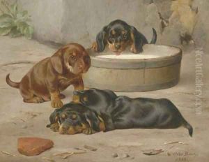 Dachshund Puppies by Otto Bache