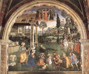 Adoration of the Child 1501 by Bernardino di Betto (Pinturicchio)