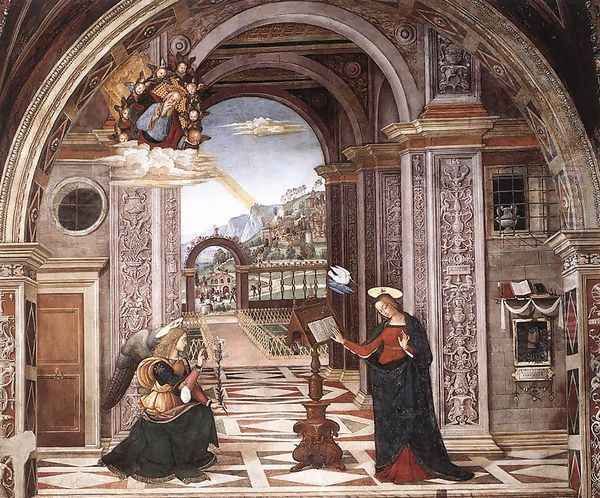 Annunciation by Bernardino di Betto (Pinturicchio)
