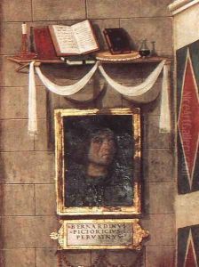 Annunciation (detail-2) 1501 by Bernardino di Betto (Pinturicchio)