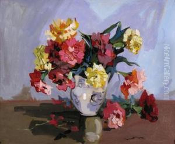 Floral Still Life Conserved And Cleaned For Sale - view 1