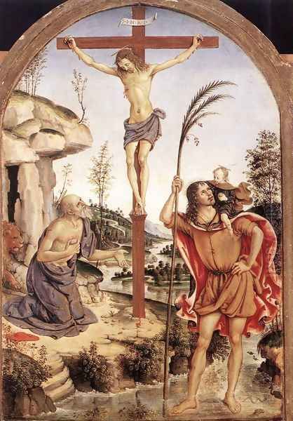 The Crucifixion with Sts Jerome and Christopher c. 1471 - view 1