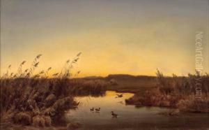 Abendstimmung Am Seeufer