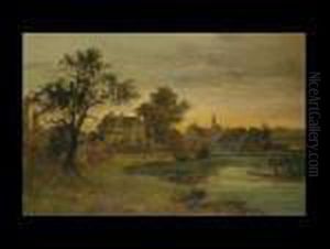 Am Dorfteich by Anton Georg Zwengauer