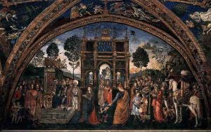 St Catherine's Disputation 1492-94 by Bernardino di Betto (Pinturicchio)