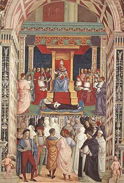 Pope Aeneas Piccolomini Canonizes Catherine of Siena 1502-08 - view 1