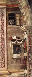 Annunciation (detail-1) 1501 by Bernardino di Betto (Pinturicchio)