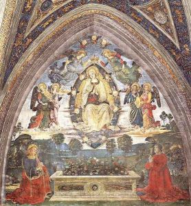 The Assumption of the Virgin by Bernardino di Betto (Pinturicchio)