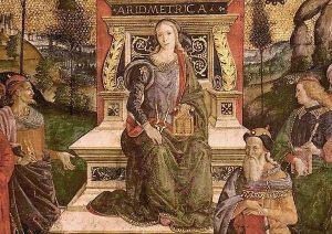 The Arithmetic (lower center view) by Bernardino di Betto (Pinturicchio)