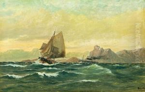 Seascape With Rock Formations by Martin Aagaard