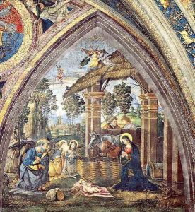 The Nativity (2) by Bernardino di Betto (Pinturicchio)