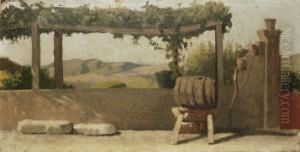 Il Pergolato Della Casa Di Diego Martelli A Castiglioncello by Giuseppe Abbati