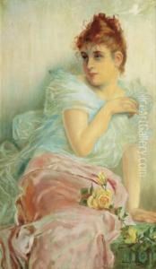 Jeune Fille A La Rose