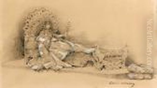 Sarah Bernhardt Dans 'la
Princesse Lointaine' D'edmond Rostand, Portant Les Bijoux De Lalique - view 1
