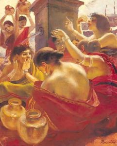 Women of Madura at a Fountain by Paul Albert Besnard