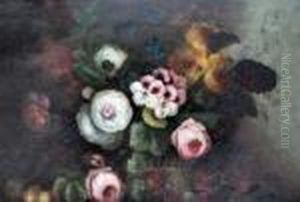 Steel: Still Life Of Roses In A Basket