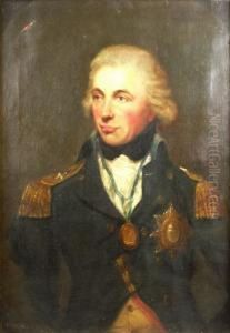 A Portrait Of Admiral Lord Nelson,half Length by Lemuel-Francis Abbott