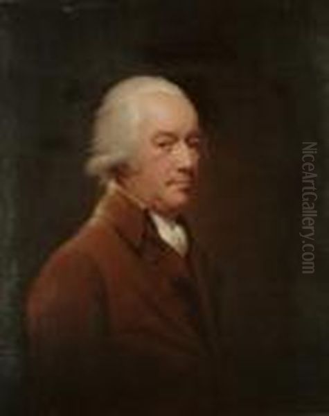 Portrait, Bust Length Of A Gentleman Wearing A Brown Coat - view 1