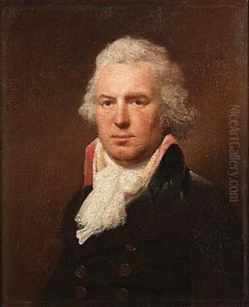 Portrait Of Charles Fuhr, Bust-length In A Dark Green Coat With A White Cravat - view 1